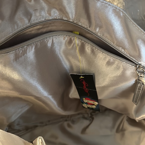 NWT Ed Hardy True Love Silver tote bag - Picture 6 of 13